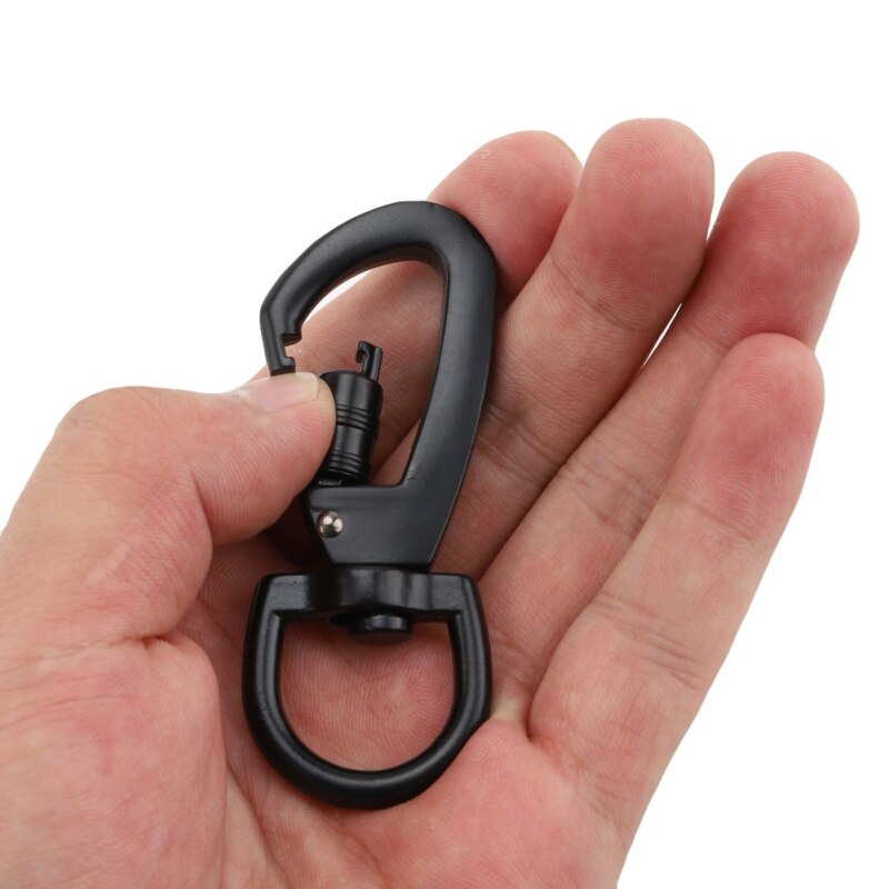 Multifunktionel d-type spænde automatisk låsning karabinhage med drejelig roterende ring til udendørs nøglering kæde snor