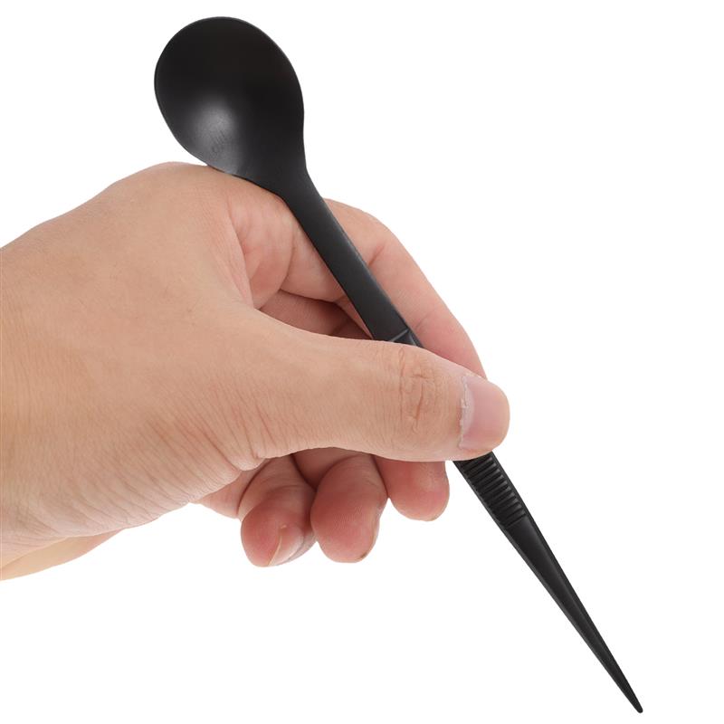 Multifunktionellt köksredskap 2 i 1 matredskap bärbar sked och ätpinne bestick i rostfritt stål metallsked ätpinne