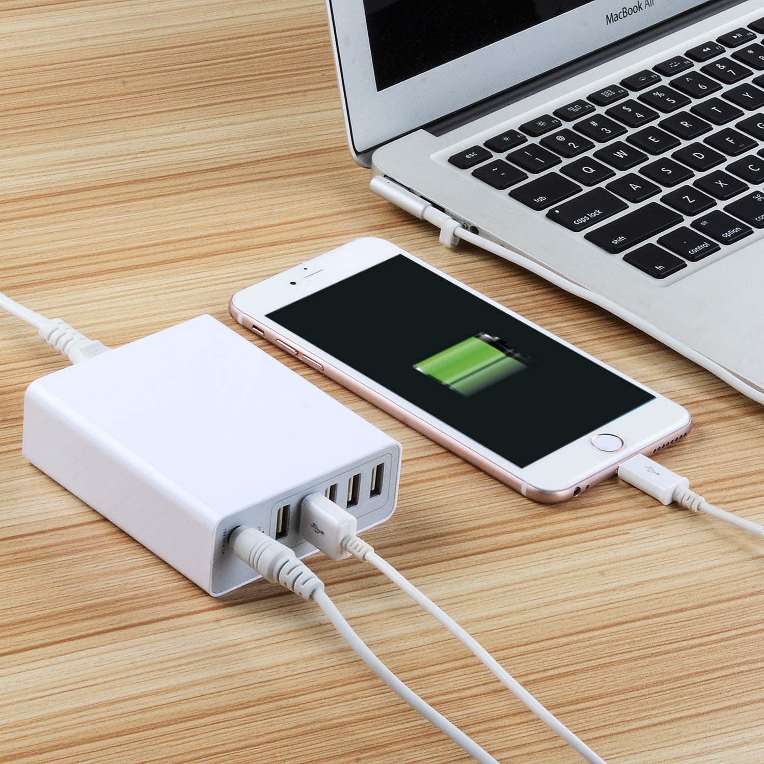 85W Charger for MacBook Pro 15 17 A1286 A1211 For Magnetic 1 L- Tip A1290 A1297 A1226 A1175Power Adapter w/ 5USB Ports