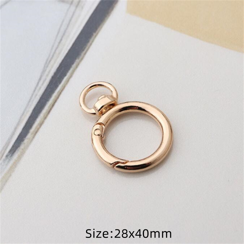 5pcs Metal Swivel Snap Lobster Claw Clasp Carabiner for DIY Handbag Jewelry Keyring Keychain Make Supplies Accessories: Yellow