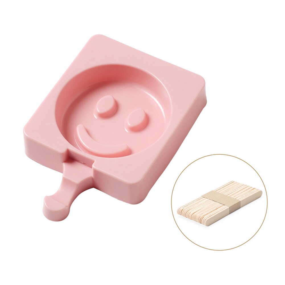 8 Shapes Silicone Ice Cream Mold Popsicle Molds DIY Homemade Dessert Freezer Fruit Juice Ice Pop Maker Mould With Sticks