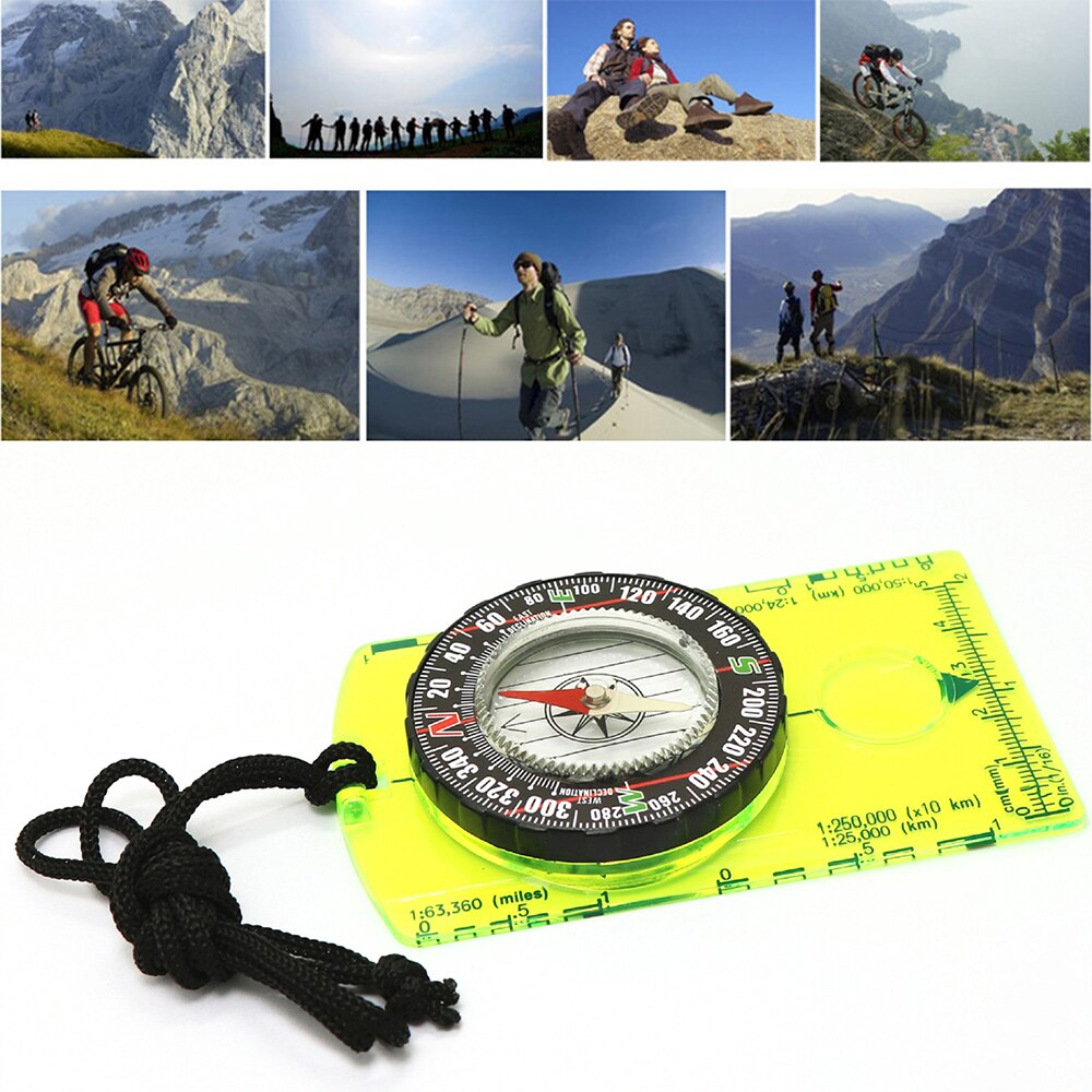 Outdoor Camping Digital Compass Acrylic Map Reading Navigation Proportional Footprint Travel Hiking Compass Tools travel kits