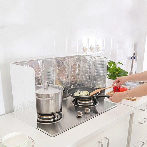 Hjem køkken olie blok bord varmebestandighed aluminiumsfolie anti olie stænk baffel