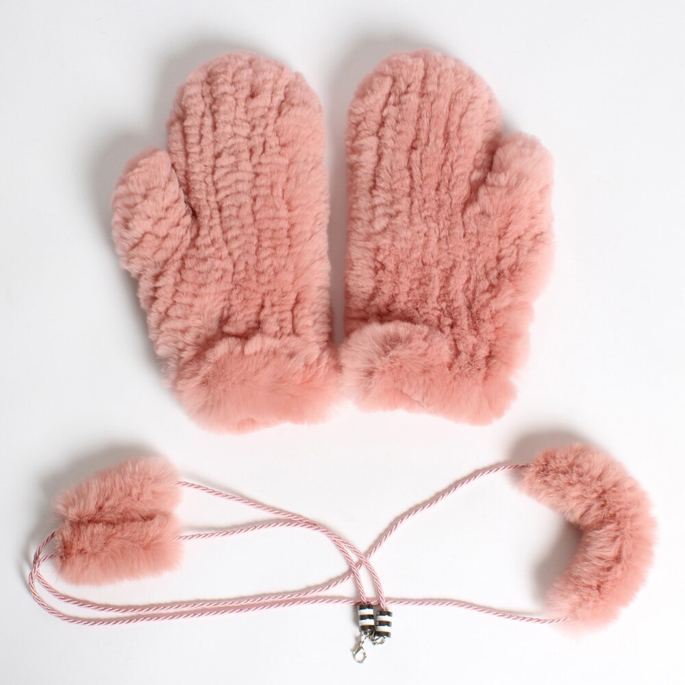 russland Frauen Winter betroffen 100% Natürliche Rex Kaninchen Pelz Handschuhe Dame Handgemachte Starke Warme Weiche Rex Kaninchen Pelz Handschuhe