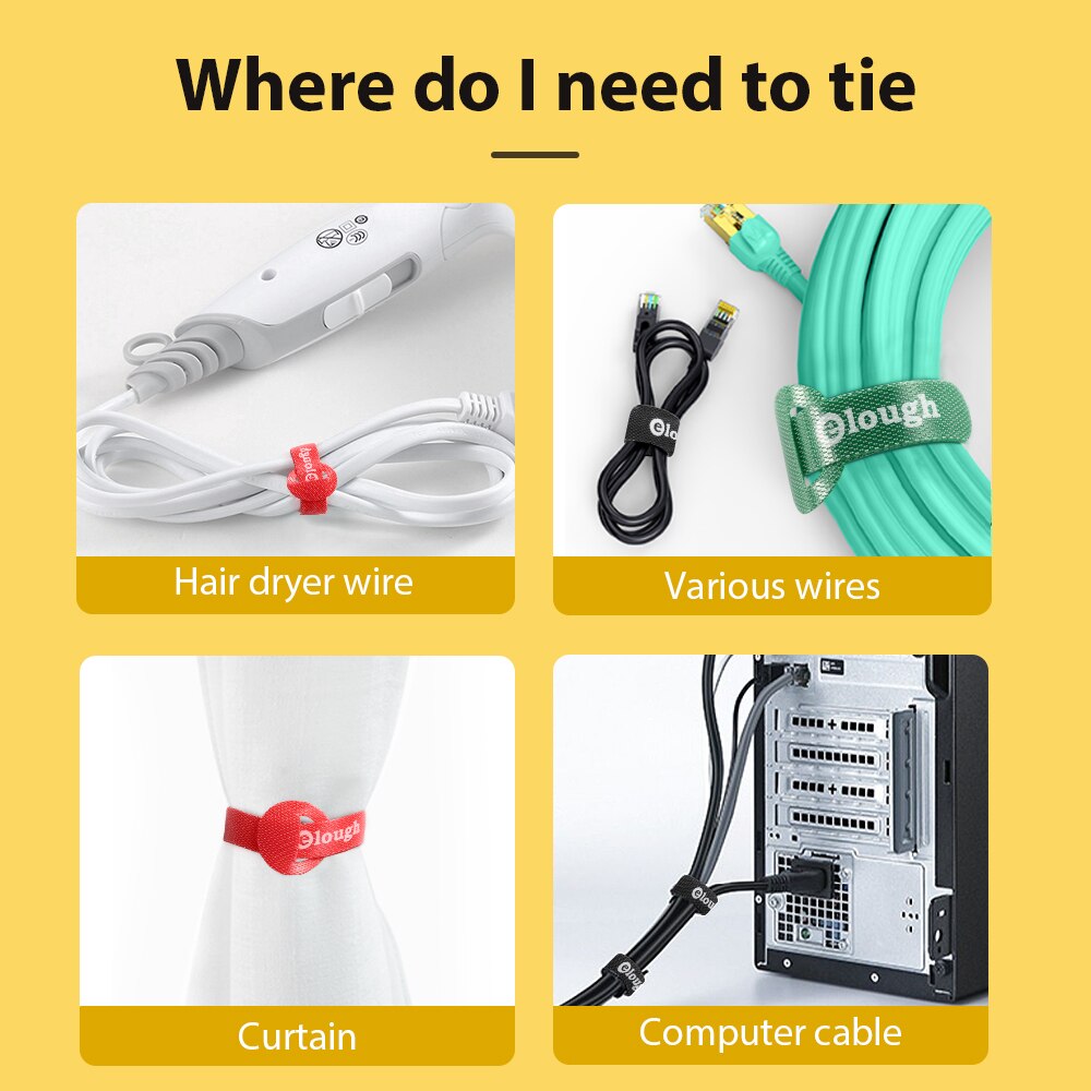 Elough USB Kabel Wickler Organizer Telefon Kabel Verwaltung Maus Computer Kopfhörer Draht Wickler Krawatten Wicklung Haken Schleife Feste Kabel