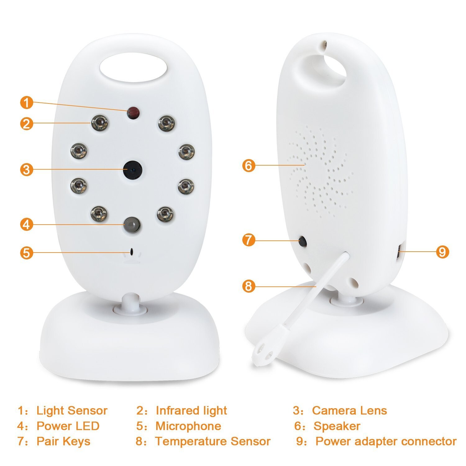 2,4 GHz kabellos Video Baby Monitor Farbe Sicherheit Kamera Sprechen Nachtsicht IR LED Temperatur Überwachung Baby Monitor Audio- Video