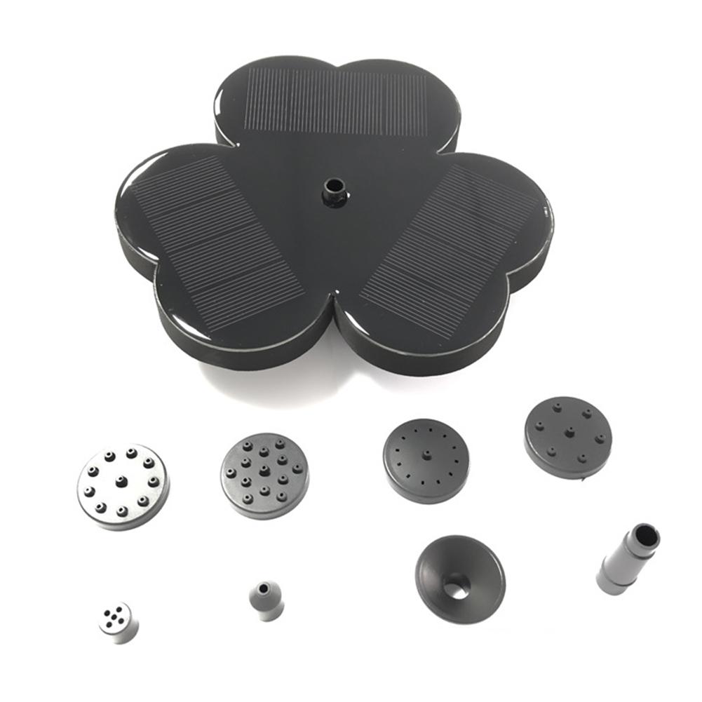 Plastic Clover Shape Solar Fountain Outdoor Pool Pond Water Pump Waterfall Garden Decor Tool