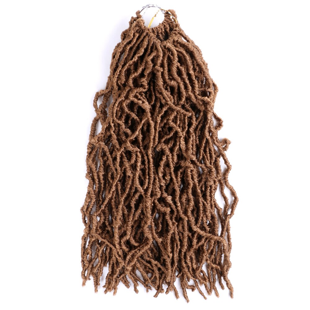 Crochet Hair Braids Soft Natural Extension Faux Locs Braiding Hair Extensions Curly 18 Inch Nu Locs Synthetic Braids: 27o