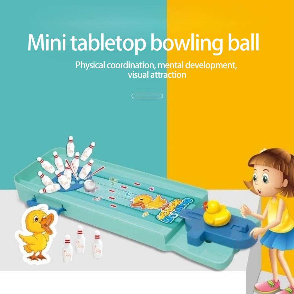 Tafelblad Mini Bowling Game Set Klassieke Bureau Bal Boord Zintuiglijke Speelgoed Desktop Bowling Spel Voor Kinderen Educatief Speelgoed Voor Kinderen