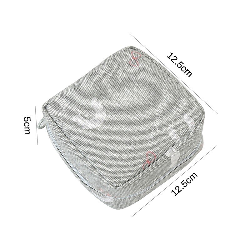 Women Girl Sanitary Pad Pouch Napkin Towel Storage Bag Credit Card Holder Coin Purse Cosmetics Headphone Case Sanitary Pouch: 12.5x12.5x5cm d