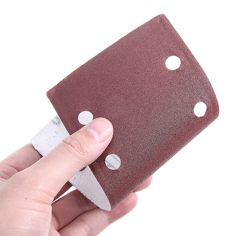 10Pcs Hook and Loop Sanding Paper Punched Sheets Sandpaper Abrasive Paper 40-400 Grit For 1/3 Sanders Sanding Polishing