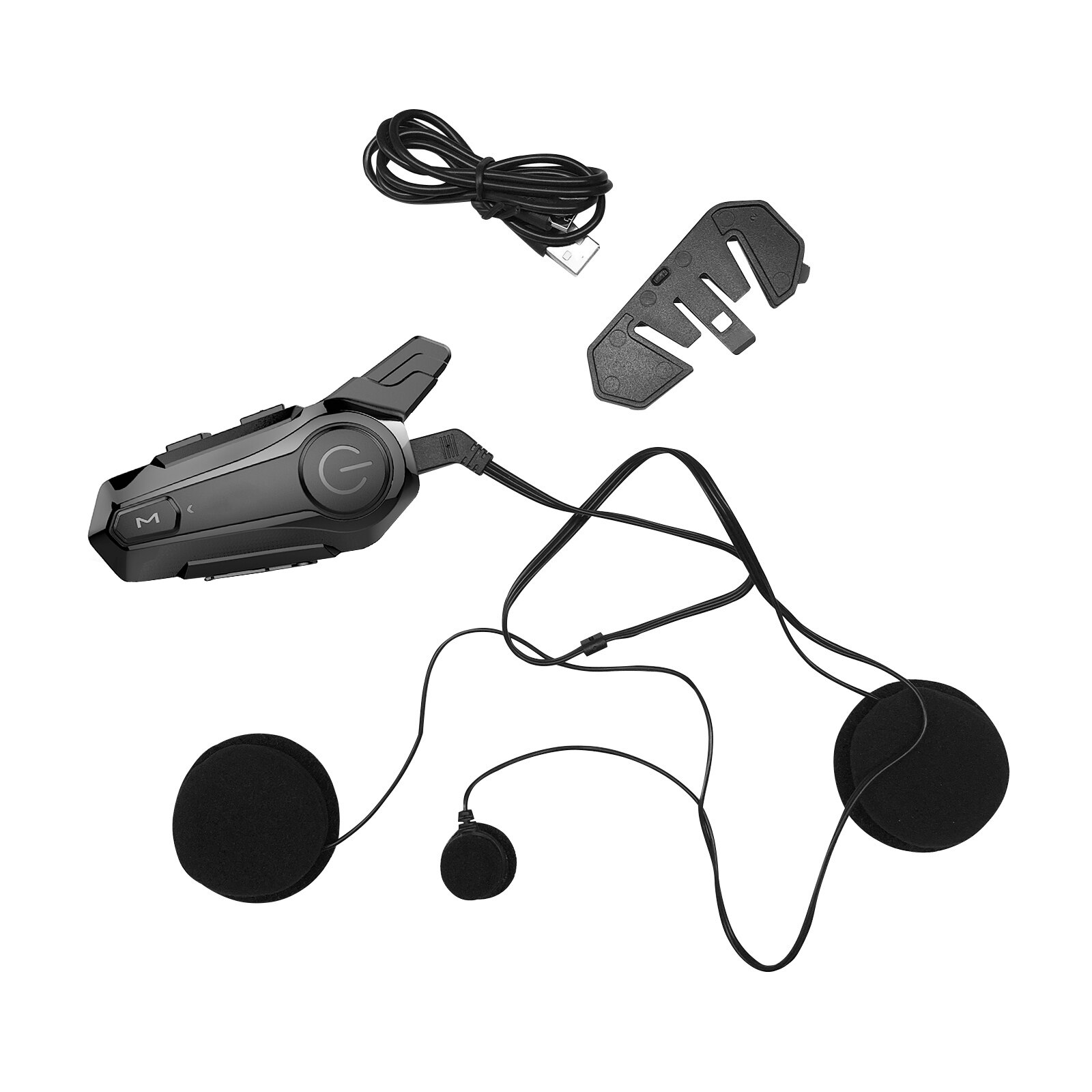 Motor Bike Earphone Microphone Built-In 3.7V 800mAh Battery Bluetooth 4.2 Helmet Headphone Bluetooth Motorcycle Headset Intercom: Half helmet