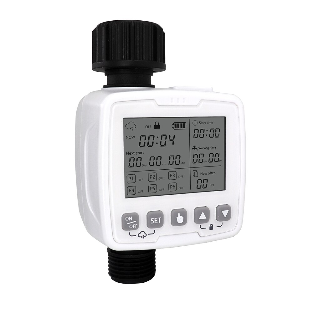 Rain Sensor Watering Controller System Watering Device 6 Separate Programs Digital Irrigation Timer for Garden Lawn Automatic: EU type
