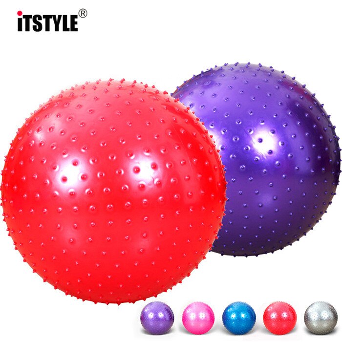 ITSTYLE Sports Yoga Ball Point Fitness Gym Balance Ball Fitball Exercise Pilates Workout Barbed Massage Ball 55cm 65cm 75cm 85cm