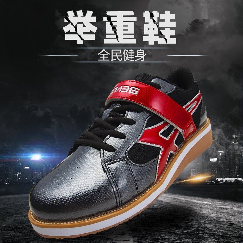 Plus Size Adult Weight Lifting Shoes For Suqte Power Lifting Exercise Training Leather Non Slip Weightlifting Shoes