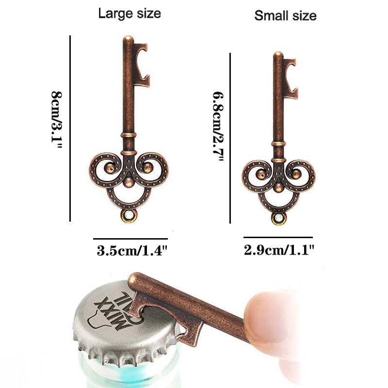 ERMAKOVA 50 Teile/los Schlüssel Flasche Opener Skeleton Wein Opener Leere Karte für Gäste Rustikalen Hochzeit Party Favors flasche öffner