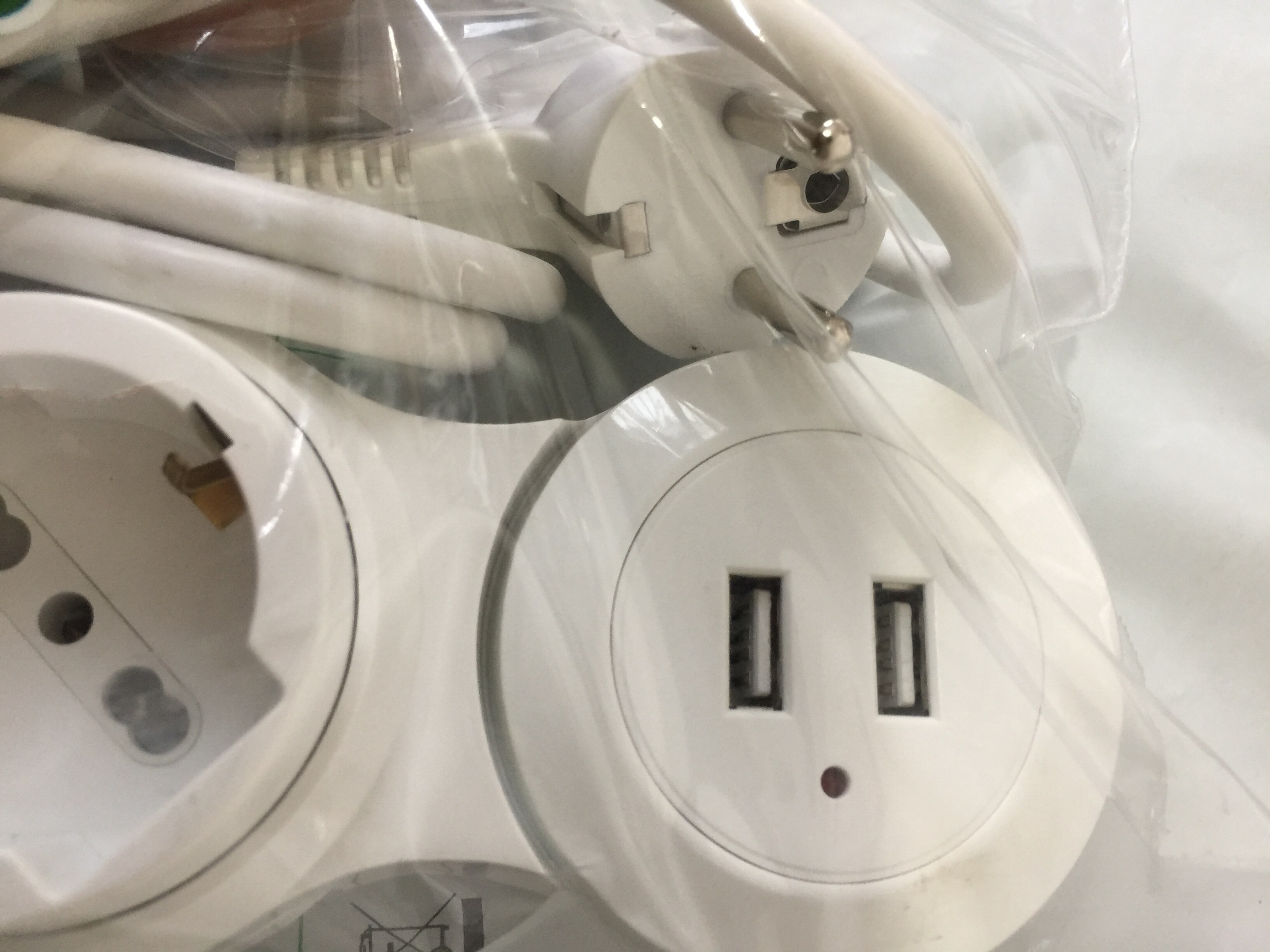 Universele Schuko Socket Stekkerdoos Met Usb Opladen Uitbreiding Socket Met Schakelaar Meerdere Socket Plug 1.8M Kabel