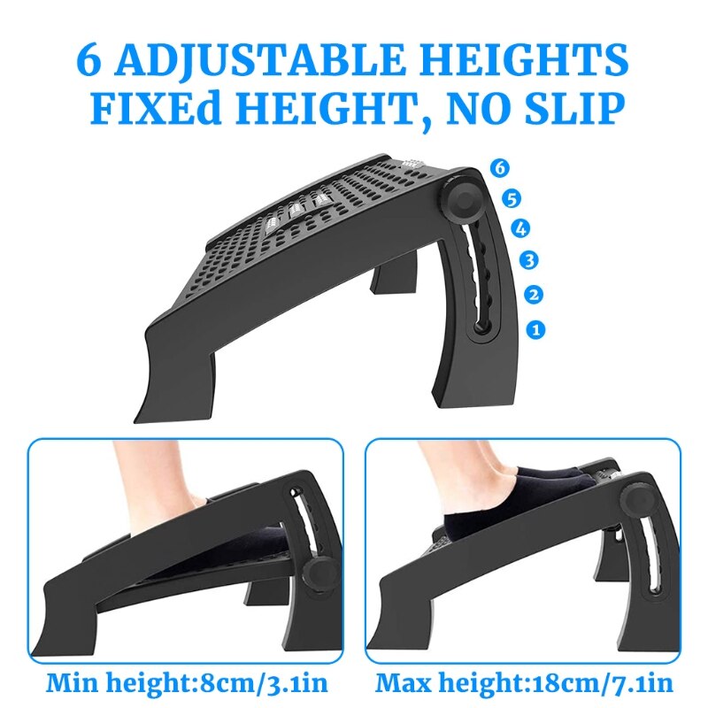 203F Adjustable Foot Rest for Under Desk at Work O... – Grandado