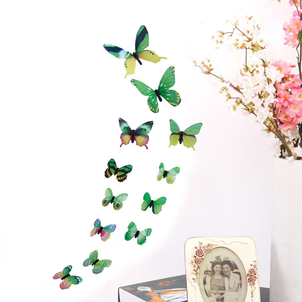 12 Pairs 3D DIY Wall Sticker Stickers Butterfly Home Decor Room Decorations Wall Stickers Poster Wallpaper