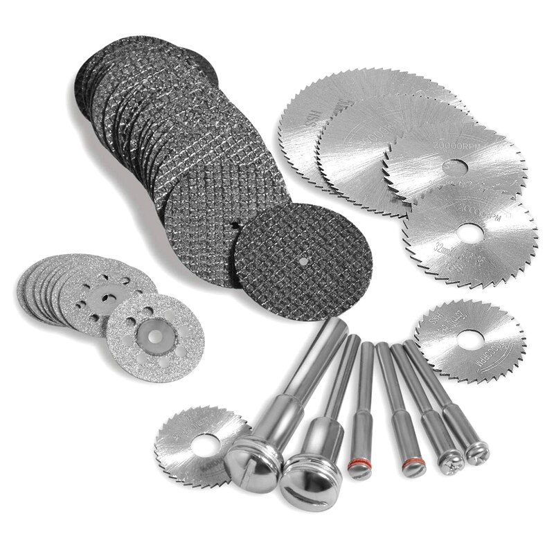 8 stuks snijbladen voor Dremel, mini HSS cirkelzaagbladen voor rotatiegereedschap, accessoires, voor het zagen van hout, kunststof, metaal, Dremel accessoires