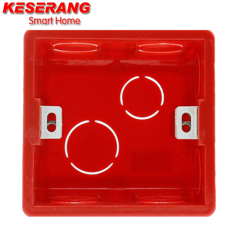 86MM Mounting Box Cassette Switch Socket Junction Box Hidden Concealed Internal Mounting Box Red Box for UK Switch