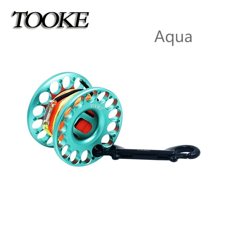 Scuba Diving Aluminum Alloy 30m 45m Spool Finger Reel with Stainless Steel Bolt Snap Hook For SMB Safe Equipment BCD Accessories