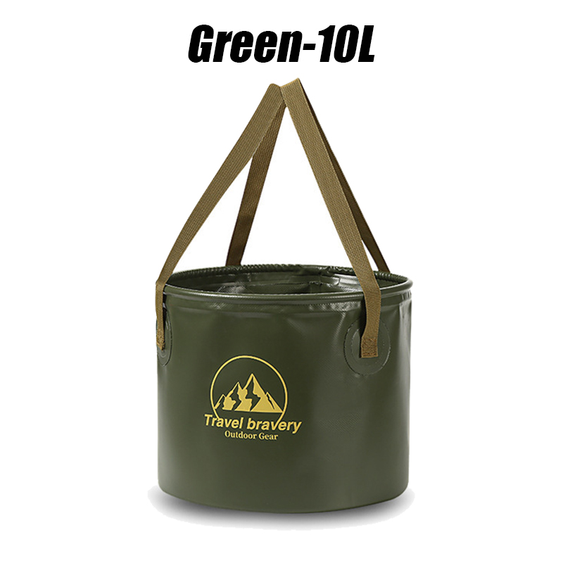 Large Capacity Collapsible Water Bucket Portable Foldable with Carry Handle Essential Camping Gear for Water Storage Transport: Brown