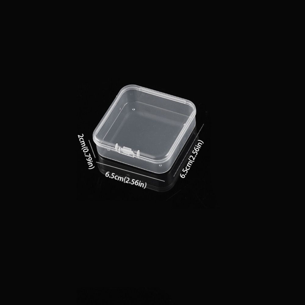 Multi-purpose Storage Box Rectangular Shape Plastic Storage Case with Lid Clear Small Thing Container Storing Jewelry Headband: Blue