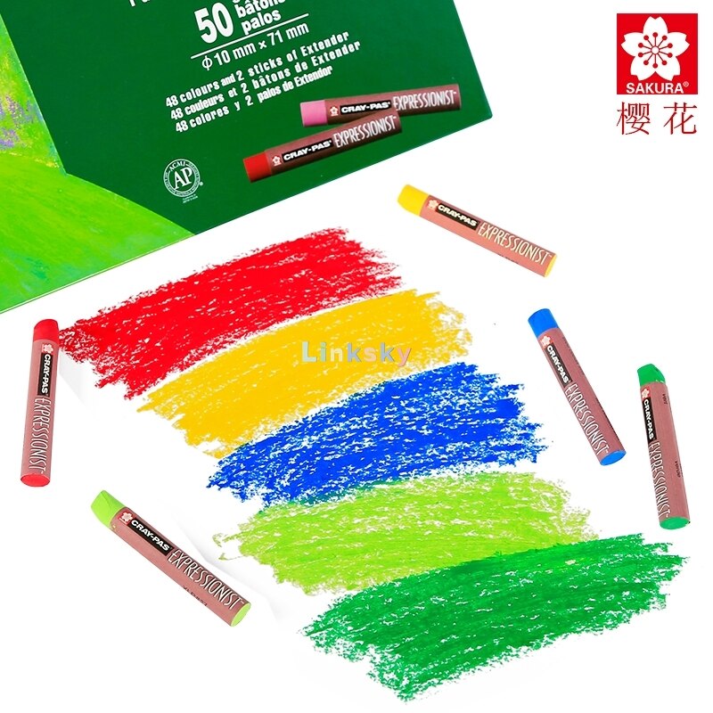 Sakura Cray-Pas Expressionistische Diverse Kleur Olie Pastel Set Xlp, 12,16,25,36,50 Kleur, ideaal Voor Alle Kunstenaar, Glad En Te Gebruiken