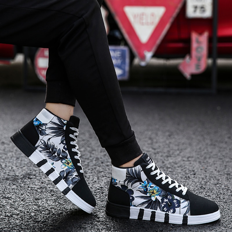 Tenis Masculino Men Tennis Shoes Platform High Top Sneakers Men Stylish Zapatillas Hombre Male Outdoor Sport Shoes Basket Homme