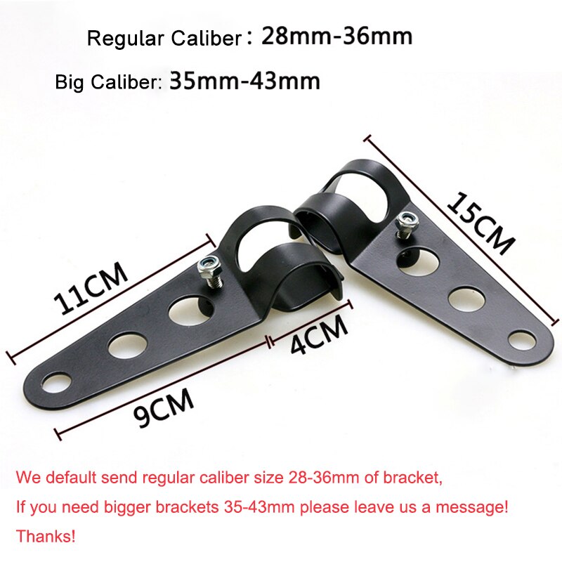 6 inch motorfiets refit led koplamp met beugels  dc 12v universele retro zwarte scooter 6 inch koplamp motorfiets motor koplamp