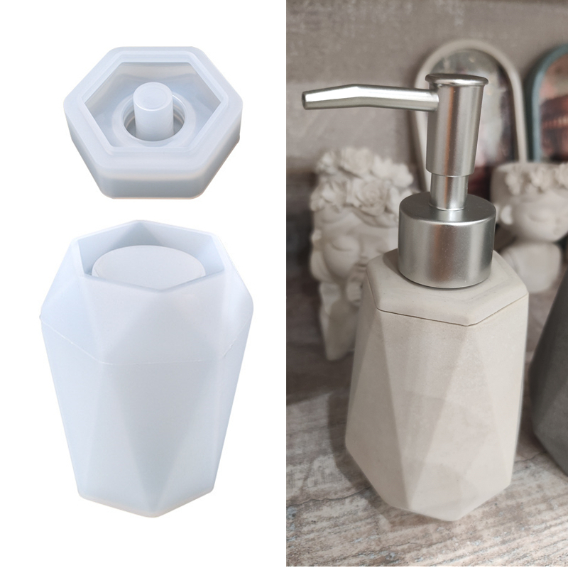 Bouteille de parfum en losange, moule en argile et Silicone, bouteilles de Lotion d'aromathérapie faites à la main, moules en résine époxy, tête d'arrosage de douche