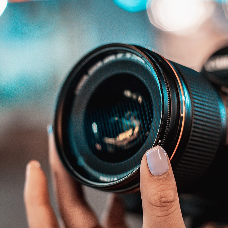 Filtro fotocamera per foto 77mm o 82mm arcobaleno blu spazzolato film Widescreen effetti speciali accessori fotografici