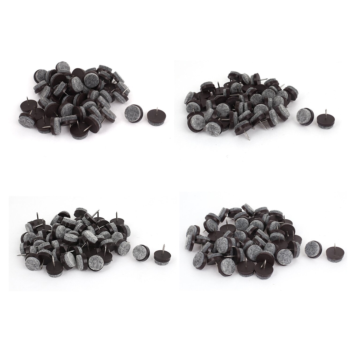 ! 50pcs chaise jambe plancher feutre patin glisse bricolage ongles protecteurs 22mm