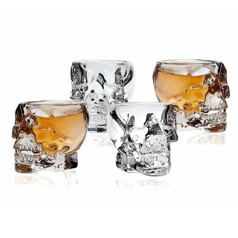 Krystall hodeskalle kopp vodka glass gjennomsiktig krystall skalle hode glass kopp til whisky vin vodka bar klubb øl vin glass krystall