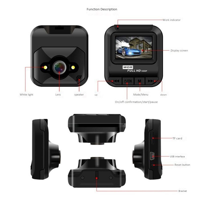 1.6 Inch 1080P Full Hd Lcd Sn Auto Dvr Dash Cam Auto Video Recorder Registrator Camera Video-opname Dvr dashcam