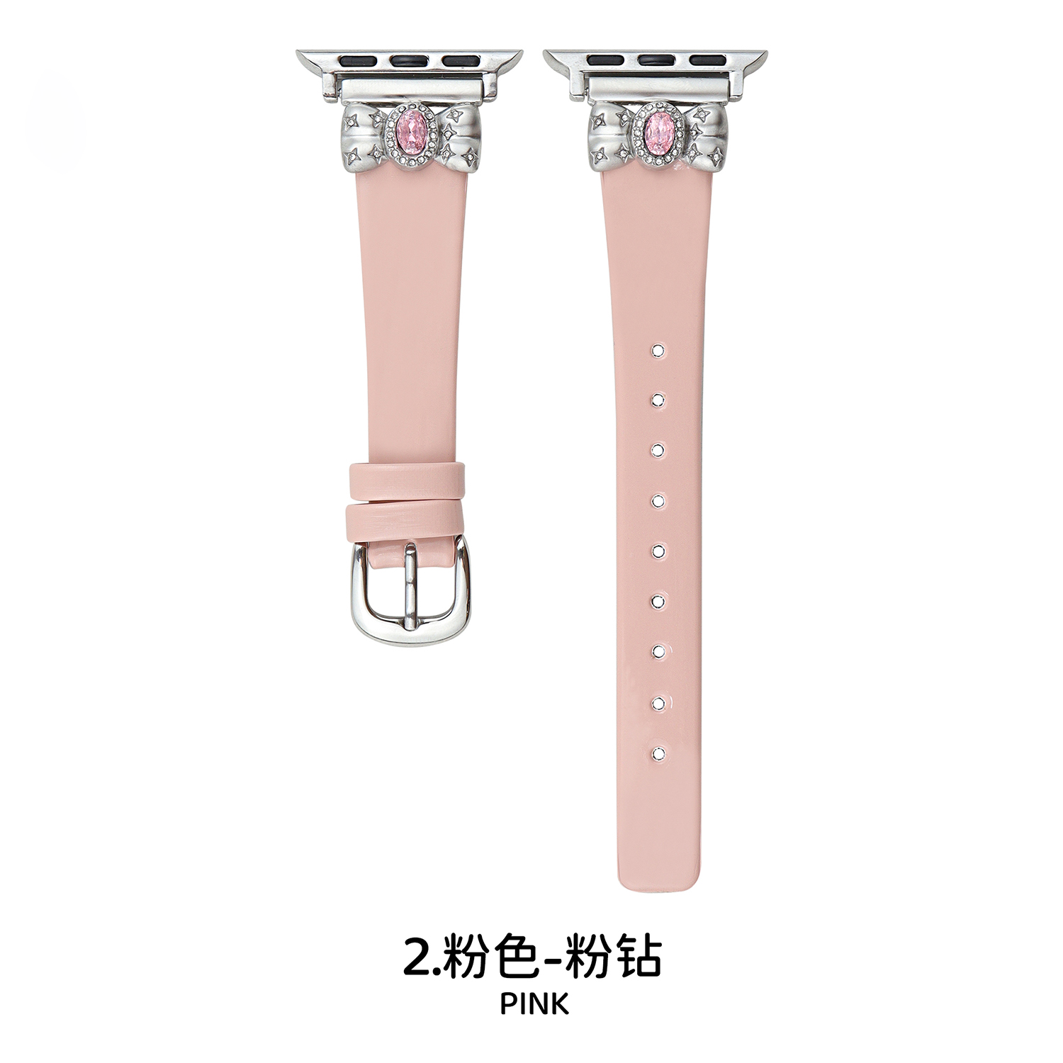 Leuke vlinderdiamant lederen band geschikt voor Apple Watch 49/46/45/44/42/41/40 en 38 mm Geschikt voor iWatch Ultra 9 8 7 6 5: S / Steenkool zwart