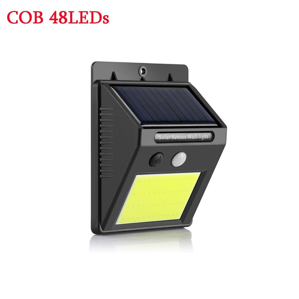 Solar Tuin Licht LED Solar Lamp Motion Sensor Waterdichte Outdoor Verlichting Decoratie Straatverlichting Beveiliging Draadloze Wandlamp: 48 COB