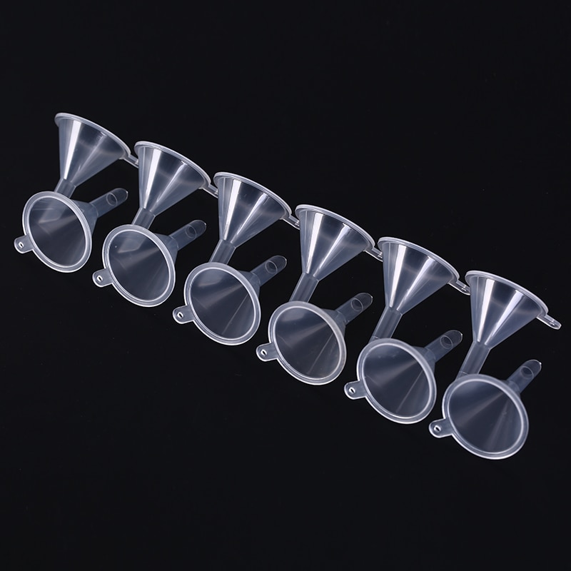 12pcs/set Small Funnel Clear Mini Funnels Packaging Travel Tools for Empty Bottle Filling Perfumes Essential Oils Aromatherapy