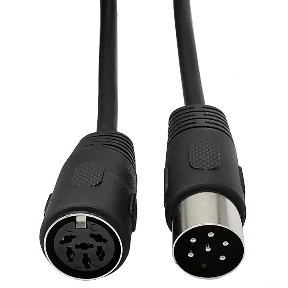 Câble Audio et vidéo DIN 6 broches mâle à mâle et femelle, Terminal S Midi 6 broches pour Microphone Audio, câble de guitare 1m-3m