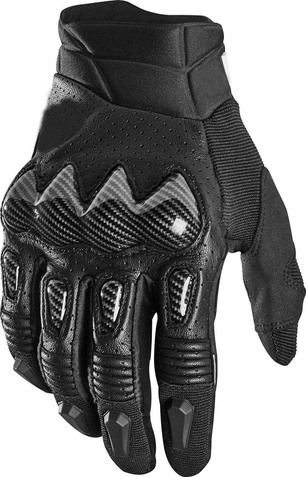 TROY Fox Bomber Handschuhe Motorrad Downhill-Bike Offroad Motocross Motor Neue Navy Blau Handschuhe: Black / XL