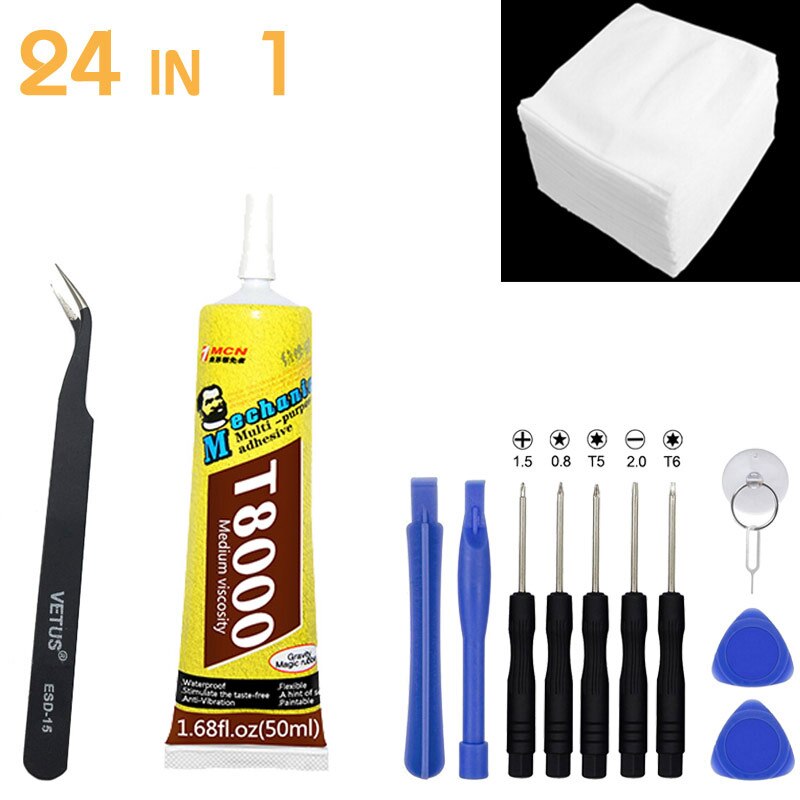 Résine époxy polyvalente T8000, mécanique, réparation de coque d&#39;écran de téléphone LED, colle liquide, outils de bricolage meilleurs que B-7000 collant: B