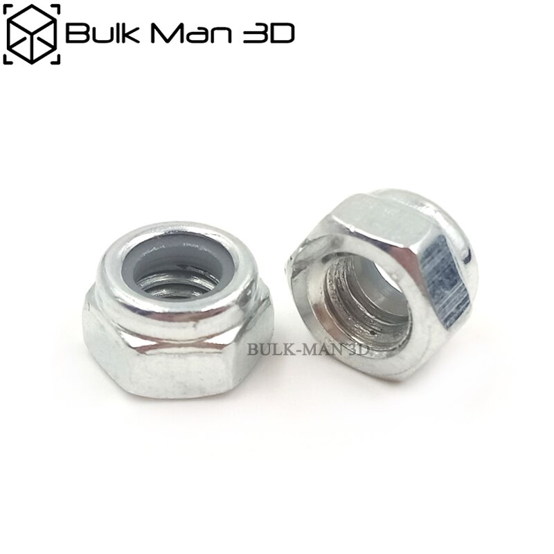 50pcs M5 Nylon Lock Nut,Locking Nut,Self Lock Nut,Stainless Steel Self Locking Hex Nuts for CNC 3D Printer
