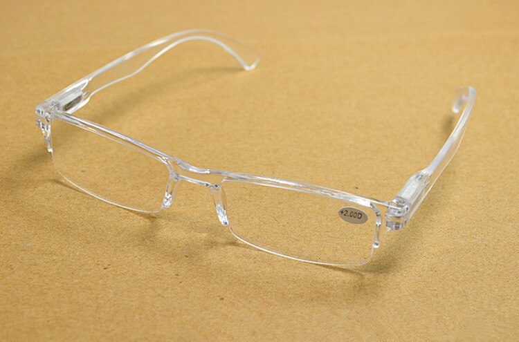 Vijf Paar Lente Been Strachable Mode Plexi Glas Transparant Leesbril + 1 + 1.5 + 2 + 2.5 + 3 + 3.5 + 4
