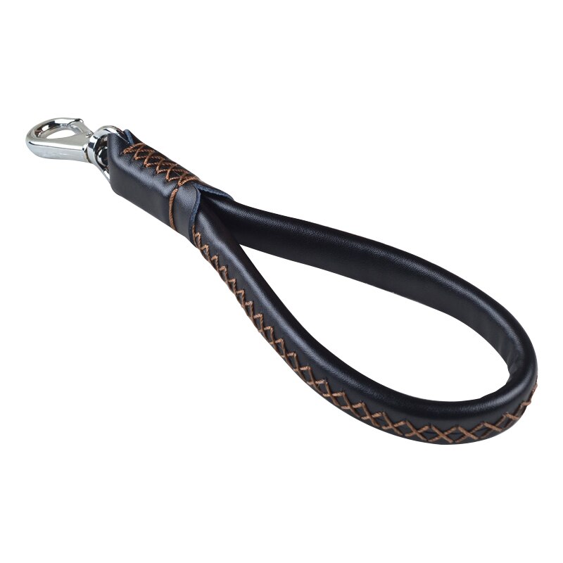 Correas y collares de cuero para perros, correa corta de para mascotas, correa de tracción para perros, accesorios para razas, 1 unidad: Black
