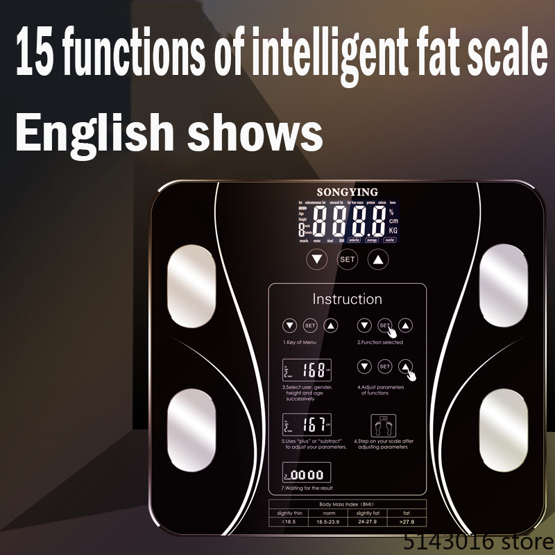15 Body Index Elektronische Smart Weegschalen Badkamer Lichaamsvet B mi schaal Digitale Menselijk Gewicht Mi weegschalen Floor lcd Display