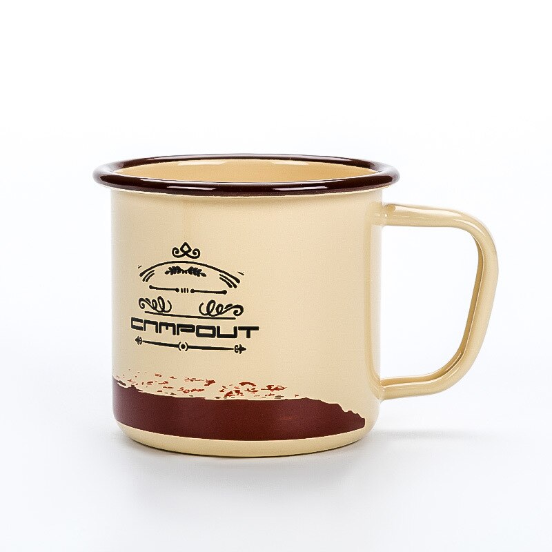 Taza de Camping esmaltada de 300ml, colorida, de Metal esmaltado para café, té y campamento, tazas para acampar, senderismo, mochilero, Picnics de pesca: Sun Set