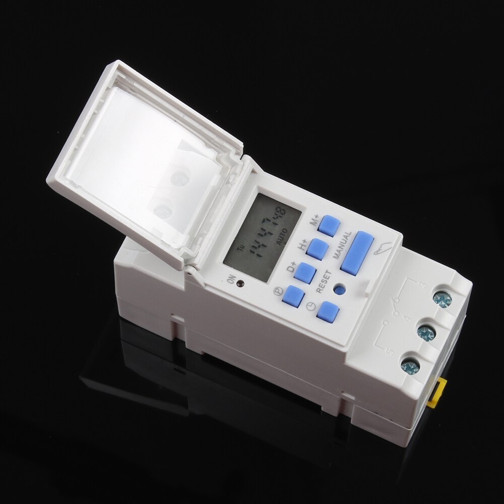 Temporizador Digital programable, electrónico, semanal, 7 días, Control de relé, 220V, 230V, 6A, 10A, 16A, carril Din, tp8a16, sin bloqueo