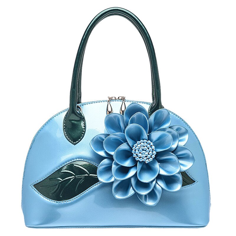 Vrouwen Mode Lakleer Bloemen Shell Zak Handtassen Schoudertas Crossbody Tas Jurk Party Club Tas