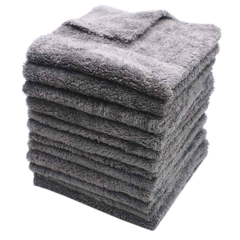 12 stk 350 gsm ultra-tyk kantløs mikrofiberhåndklæder bilrengøringsduk automatisk vask voksbehandling tørring polering detalje håndklæde